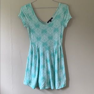 Teal mini dress